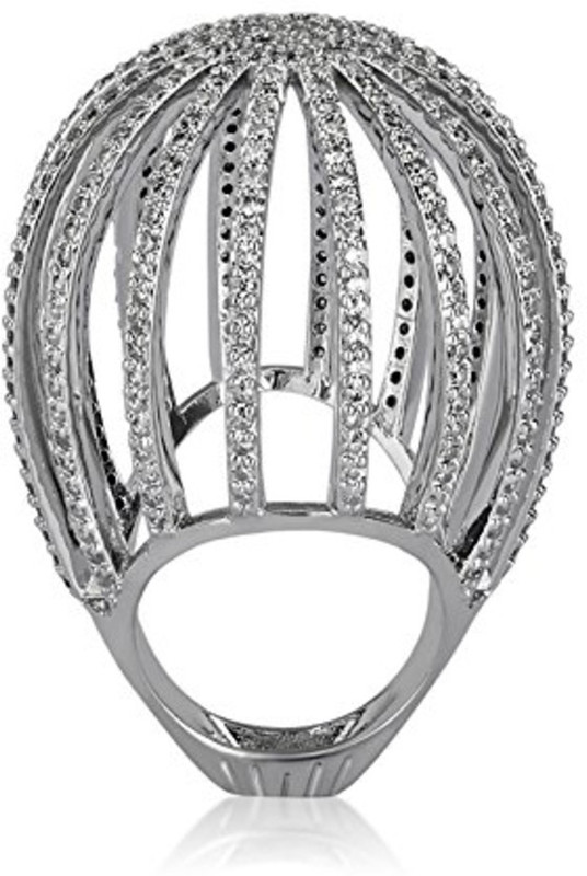 shaze AIR BALLOON RING 1396 Brass Cubic Zirconia Silver Plated Ring