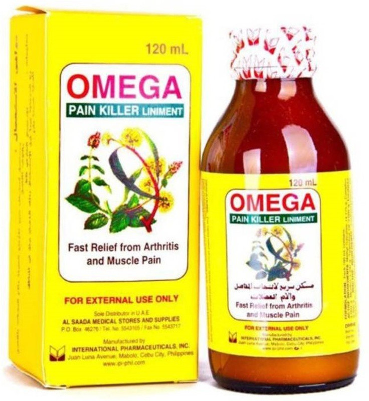 OMEGA Pain Killer Liniment Oil #Premium Small Liquid(60 ml)