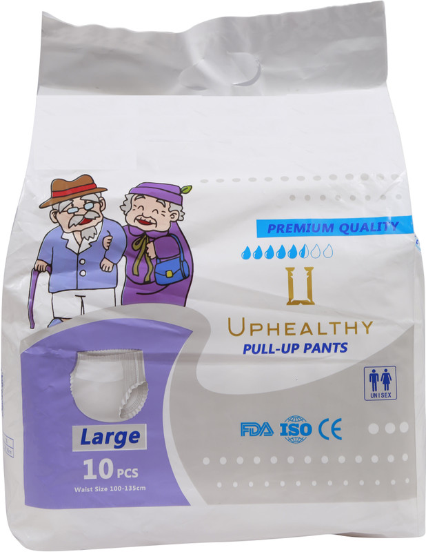 uphealthy Pull up Pants Adult Diapers - L(10 Pieces)