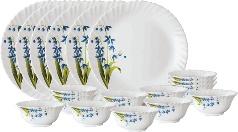Opalware Dinner 18 Piece Dinner Set The Range Larah By Borosil Pack Of 18  Dinner Set Opalware Desertcart INDIA