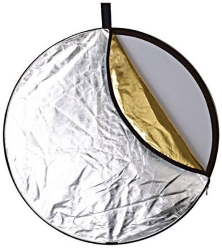 BOOSTY 32inch 5 in 1 Translucent Silver Gold White and Black Collapsible Round Multi Disc Light Reflector for Studio or Any Photography Situation! Reflector