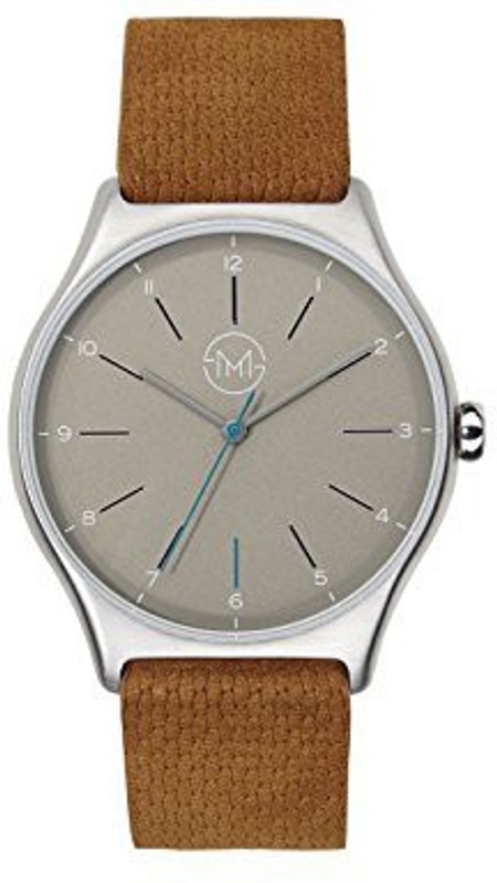 slim made Grey24648 slim made one 04 - Extra slim unisex wrist watch in silver / brown Analog Watch  - For Men