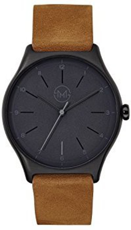slim made Black24639 slim made one 06 - Extra slim unisex watch in black / brown Analog Watch  - For Men