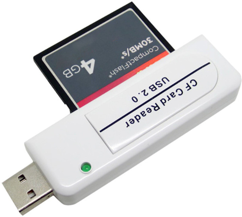 PremiumAV Advanced High Speed USB2.0 CF Card reader Compact Flash 2017 hot sales tablets 1PC Card Reader(White)