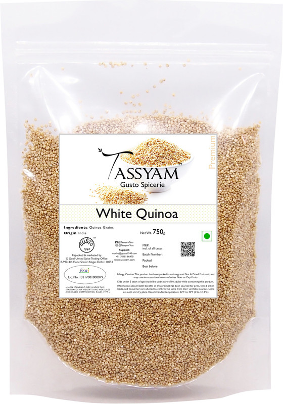Tassyam Gluten Free Whole White Quinoa Grain, 750g Pouch Quinoa(750 g)