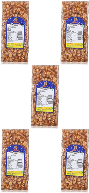 Avni Peanuts Chikki (Pack Of 5X200 Grams) Pouch(5 x 200 g)