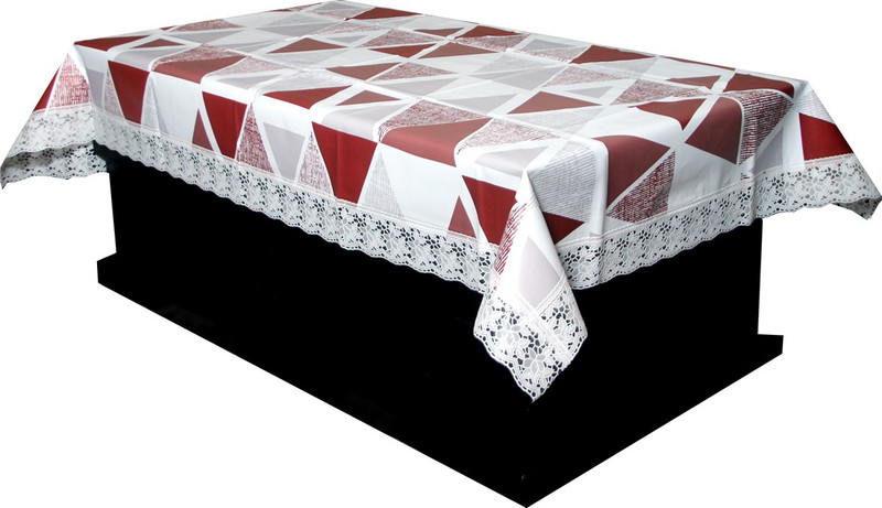 kuber indudtries Checkered 4 Seater Table Cover(White, PVC (Polyvinyl Chloride))