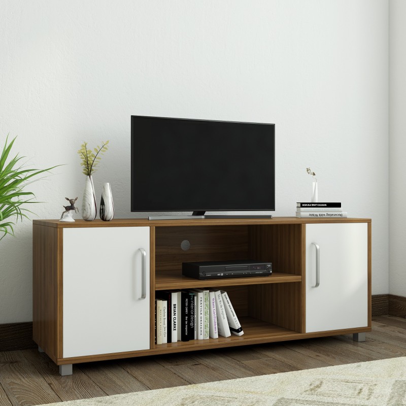 Spacewood Modern Engineered Wood TV Entertainment Unit(Finish Color - Brown)