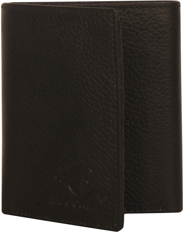 moochief Men Black Genuine Leather Wallet(5 Card Slots)