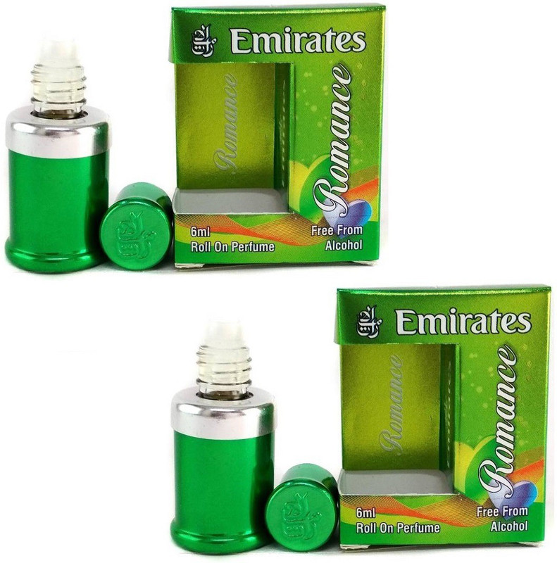 EMIRATES Romance Green Floral Attar LONG LASTING PACK OF 2 PC Floral Attar(Floral)