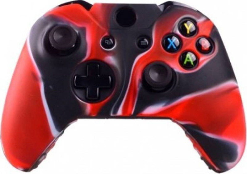Microware Sleeve for Xbox One Controller S(Red, Black, Rubber)
