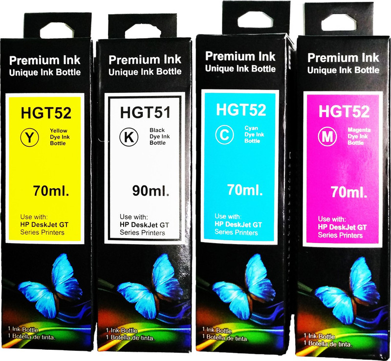 adoc COMPATIBLE INK FOR HP PRINTER GT 5820 GT 5810 MULTI COLOUR Multi Color Ink Cartridge(Magenta, Cyan, Black, Yellow)