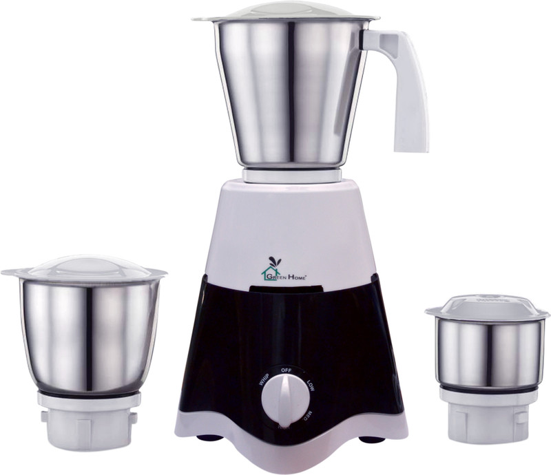 Green Home OCTOPUS 3 JAR 500 W Mixer Grinder(White, Black, 3 Jars)