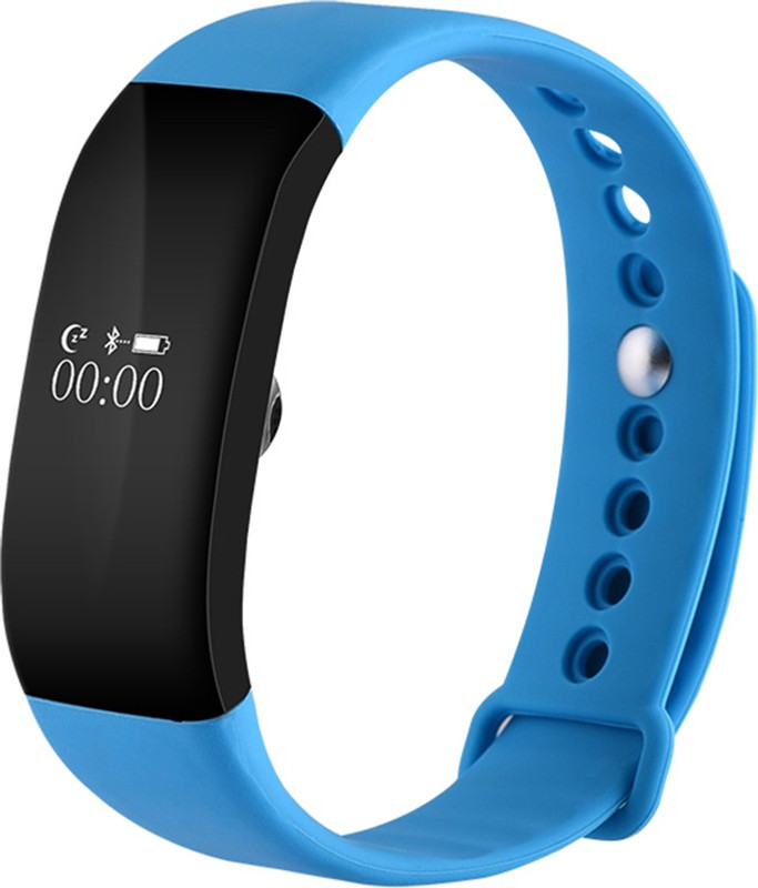 owo V66 Blue Bluetooth Wristband with Heart Rate Monitor Sports Waterproof Smart Bracelet for Android IOS Smart Band Strap(Blue)