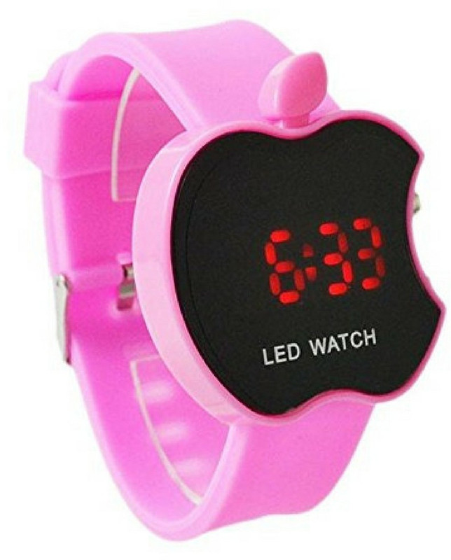 vk sales Apple Pink Color Led Digital Watch  - For Boys