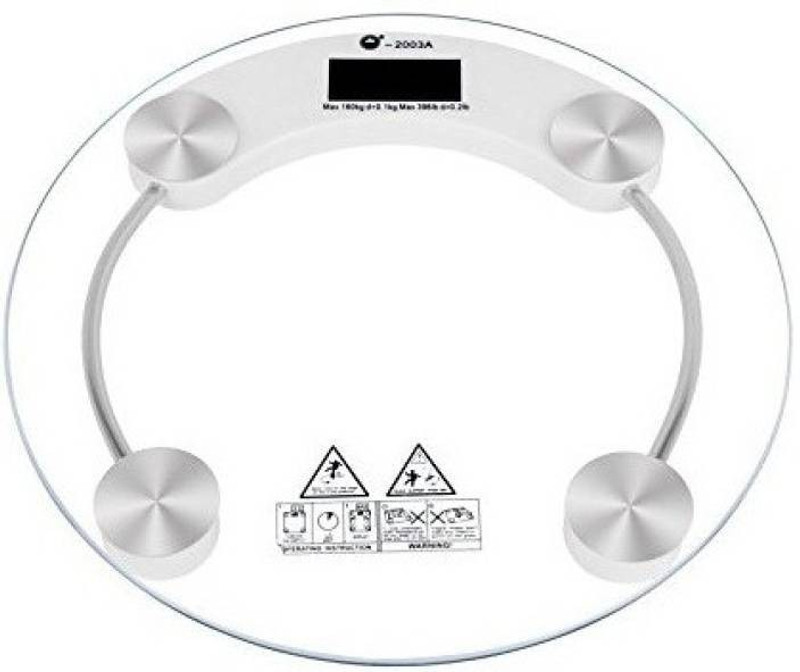 Emmquor Toughened Glass Personal Weighing Scale(transparent)
