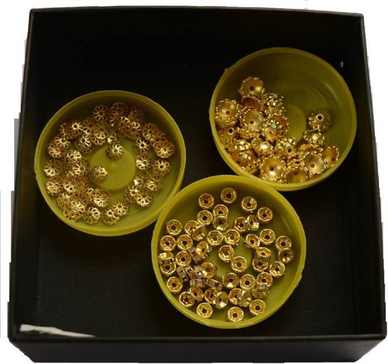 bestwebuy Golder Flower Caps and Rhinestone for jewellery making