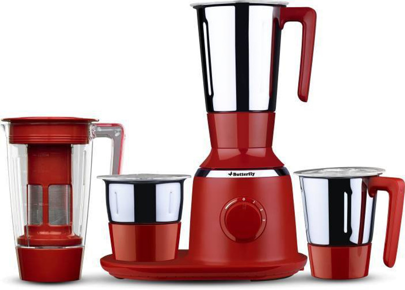 Butterfly Spectra 2 W Juicer Mixer Grinder(Red, 4 Jars)