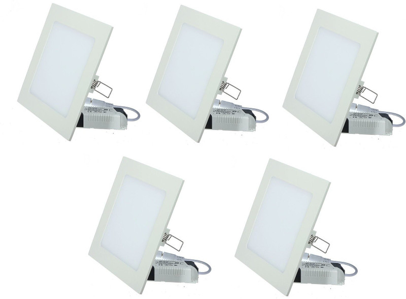 D'Mak 12 Watt Ultra Slim White Led Super Bright Panel Light Round Shape Conceal POP Light (Pack of 03) Recessed Ceiling Light Ceiling Lamp(White)