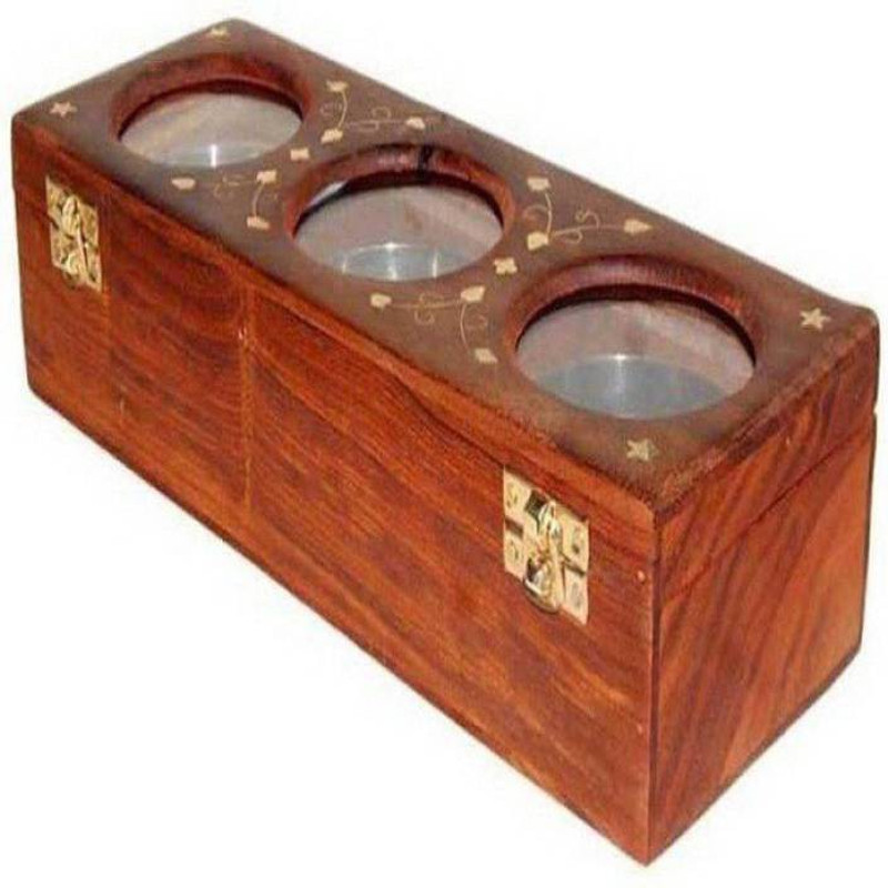 ikashan wooden masala box 1 Piece Salt & Pepper Set(Cotton)