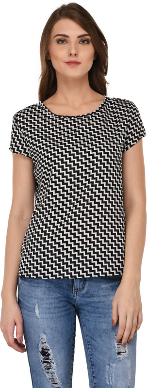 vashist Casual Short Sleeve Printed Women Blue Top