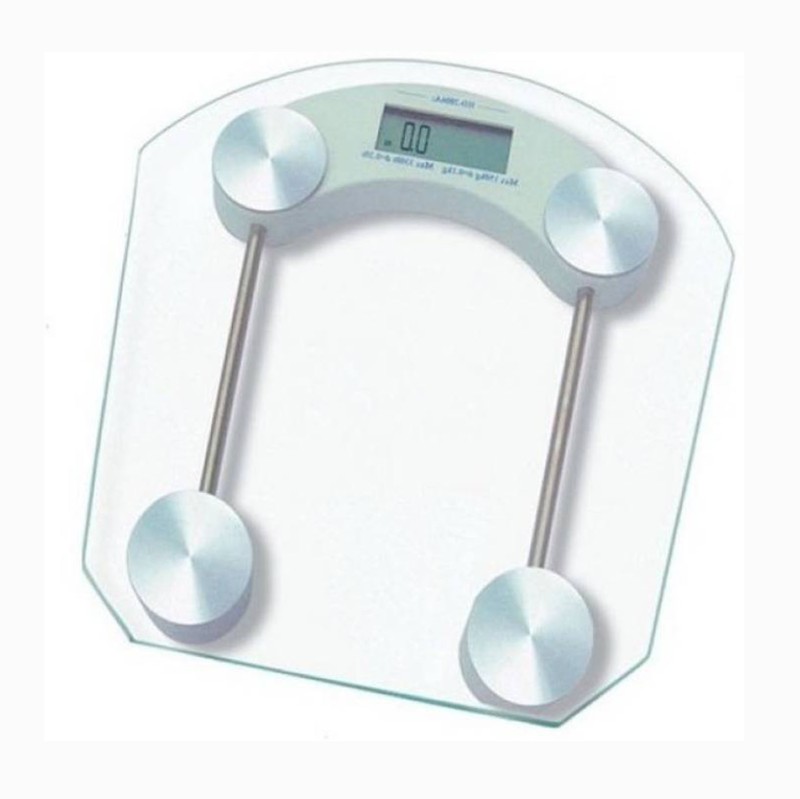 AmtiQ Ã¢Â„Â¢Square Thick Tempered Glass Electronic Digital Body Weight Weighing Scale(Transparent)