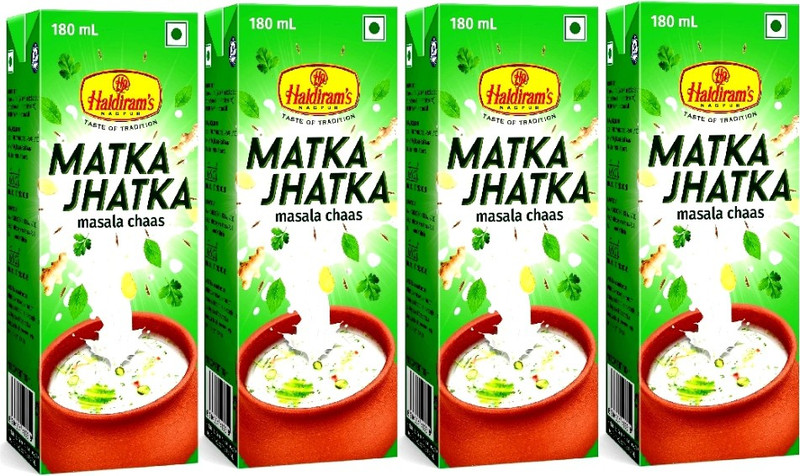 Haldiram's Haldiram's Matka Jhatka Masala Chaas (Pack of 4) Buttermilk(720 ml, Pack of 4)