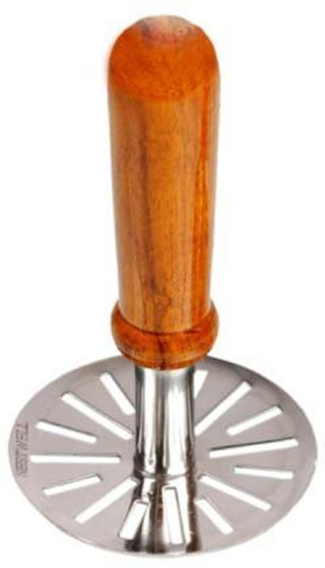 KIYANSH ENTERPRISE Potato Masher, Pav Bhaji &Vegetable Masher with Wood Handle Stainless Steel Masher(Pack of 1)