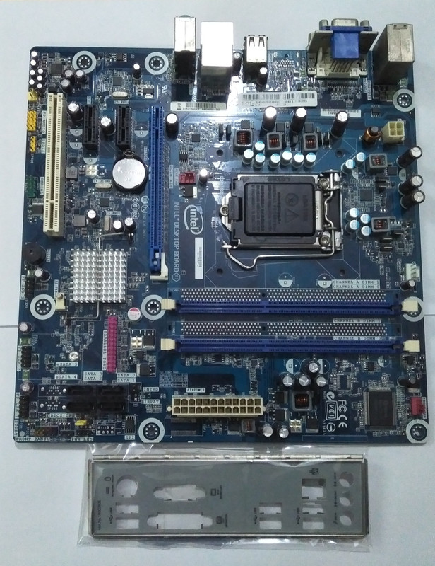 Intel H55 Desktop Mboard support 1156 socket Motherboard(Blue)