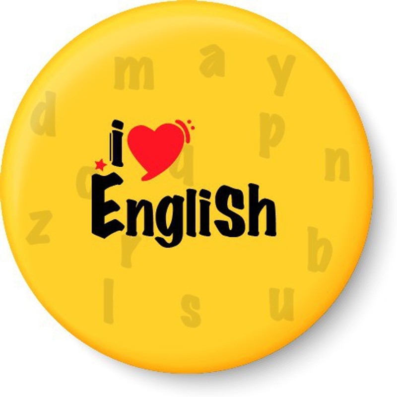peacockride I Love English Fridge Magnet Pack of 1(Multicolor)