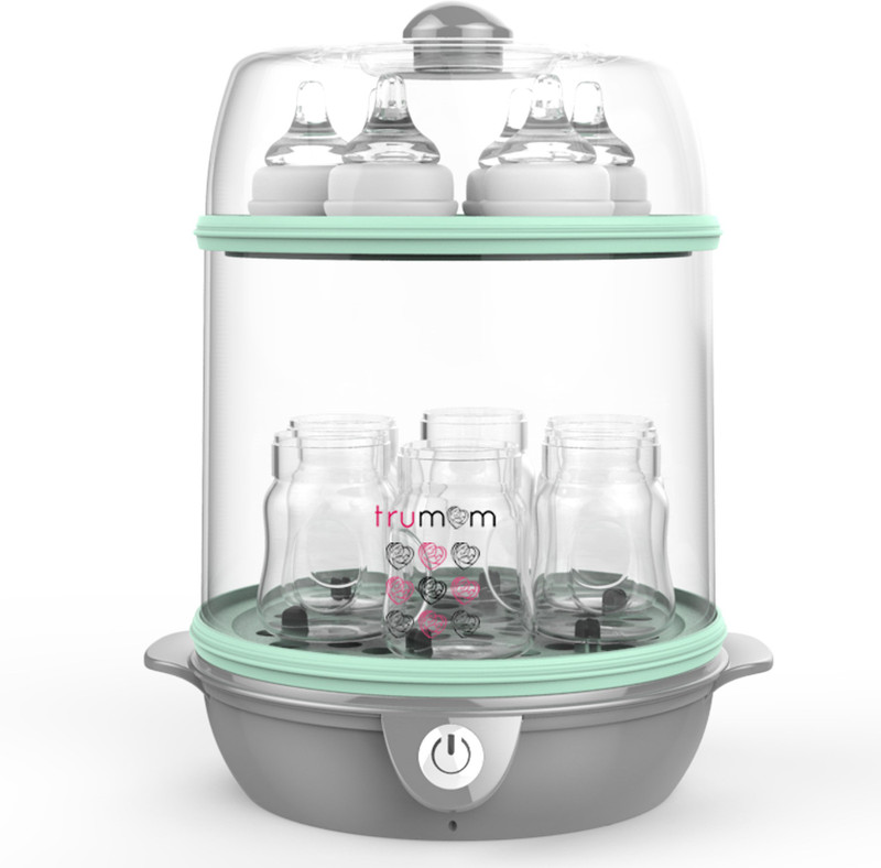 Trumom Bottle Sterilizer and Food Steamer - 6 Slots(Grey)