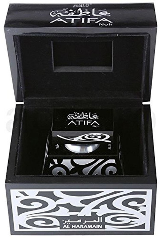 Kivalo Ⓡ Haramain Pure Original Atifa Noir Fragrance Perfume Oil (Attar) with Sandalwood, Rose - 24 ml Floral Attar(Sandalwood)