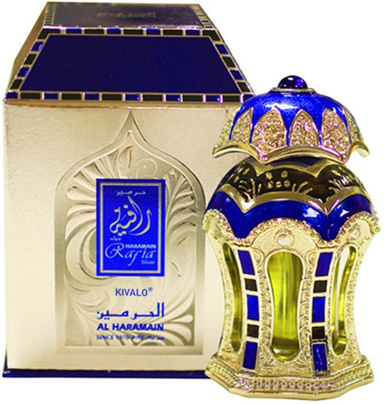 Kivalo Ⓡ Haramain Pure Original Rafia Silver Fragrance Perfume Oil (Attar) with Musk, Amber - 20 ml Floral Attar(Musk)