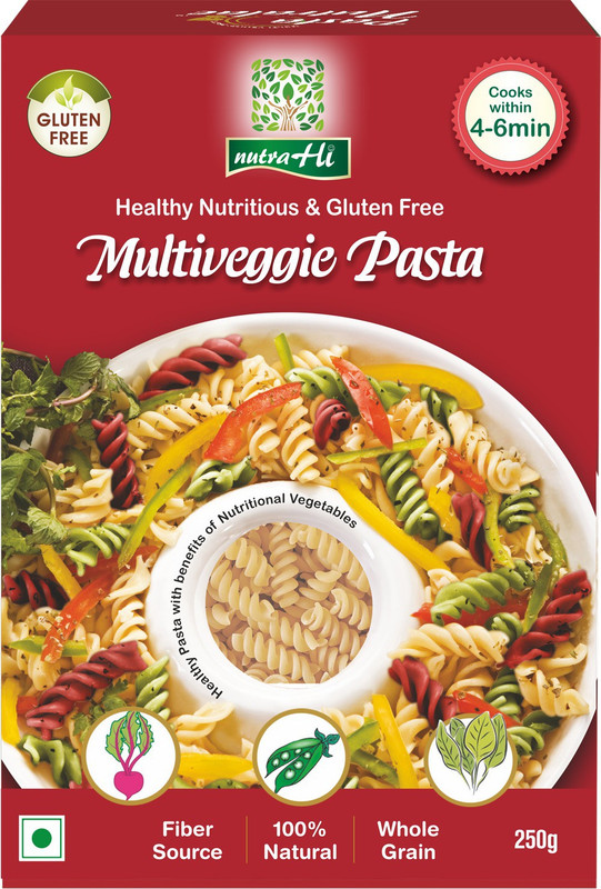 NutraHi Multigveggie Gluten Free Pasta Fusilli Pasta(250 g)
