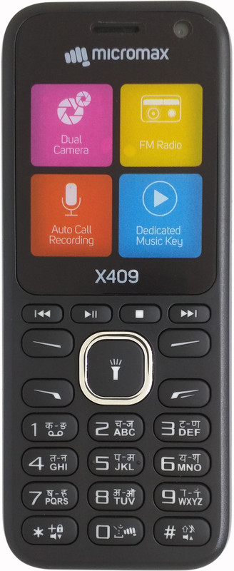 Micromax X409(Black & Grey)