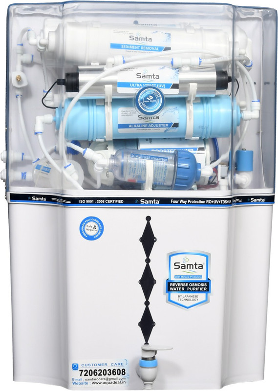 samta 18litre 18 Stage Alkaline(KOREAN) + Antioxident + ORP + Antiscalent + Bioceramic 7 type Minerals + RO + UV(PHILIPS) + UF(KOREAN) + TDS Water Purifier 18 L RO + UV + UF + TDS Water Purifier(White)