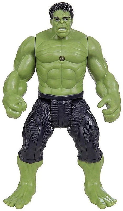 fedexo Avengers Hulk with weapons and LED light function Age Of Ultron Action Figure, Twist and Move Avengers Toy For Kids(Green)