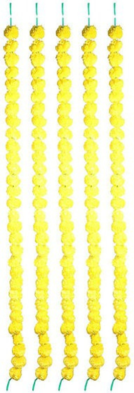 Sai Collections ARTIFICIAL MARIGOLD FLUFFY FLOWERS GARLANDS FOR DECORATION - PACK OF...