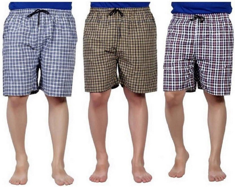 alnik Checkered Men & Women Boxer(Pack of 3)