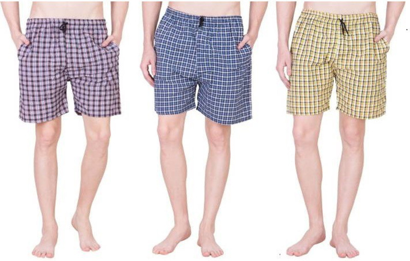 alnik Checkered Men & Women Boxer(Pack of 3)