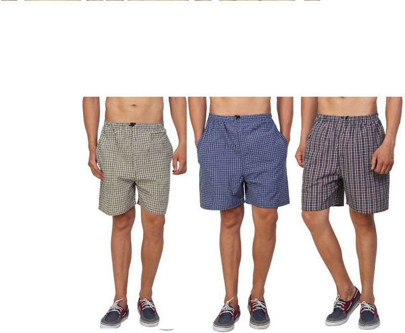 alnik Checkered Men & Women Boxer(Pack of 3)