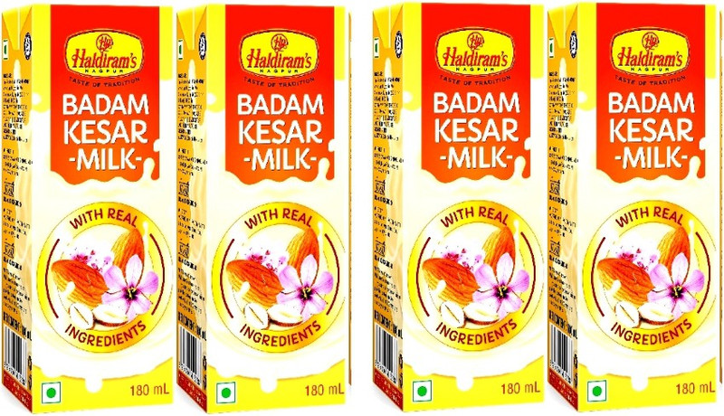 Haldiram's Kesar Badam Milk (Pack of 4) Buttermilk(720 ml, Pack of 4)