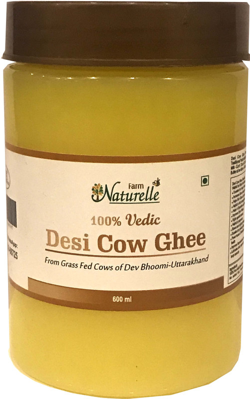 Farm Naturelle Pure Desi Cow Ghee from A2 Milk (600Ml) Ghee 600 ml Plastic Bottle Farm Naturelle Pure Desi Cow Ghee from A2 Milk (600Ml) Ghee 600 ml Plastic Bottle