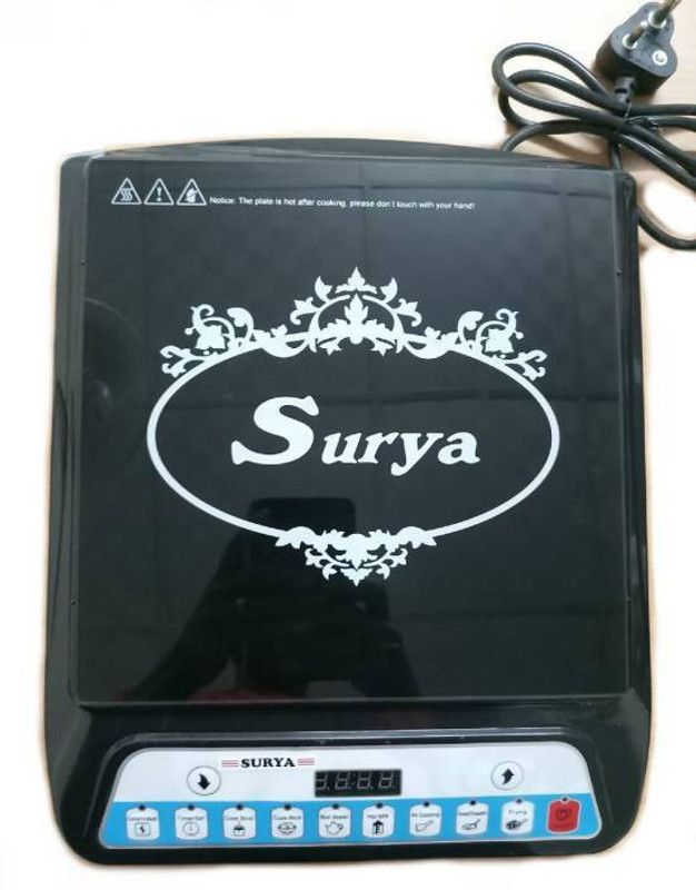 SURYA A8 Induction Cooktop Black Push Button NoveltyCart