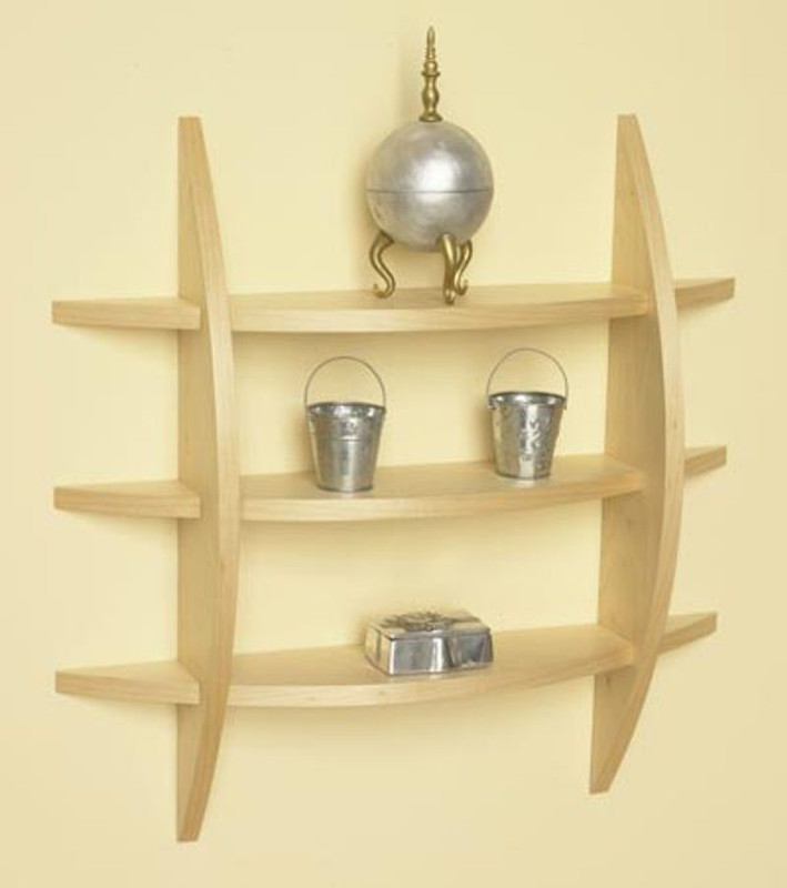 shine star art wooden wall shelf MDF (Medium Density Fiber) Wall Shelf(Number of Shelves - 3, Gold)