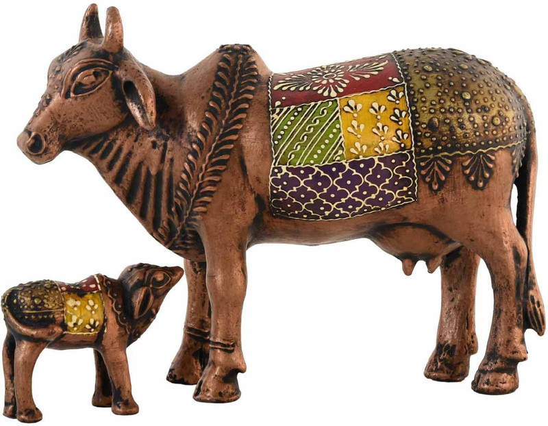 Shopbench Multicolor Shopbench Multicolor Hand Painted Ceremic Decorative Cow With Calf - 100 g Shopbench Multicolor Shopbench Multicolor Hand Painted Ceremic Decorative Cow With Calf - 100 g