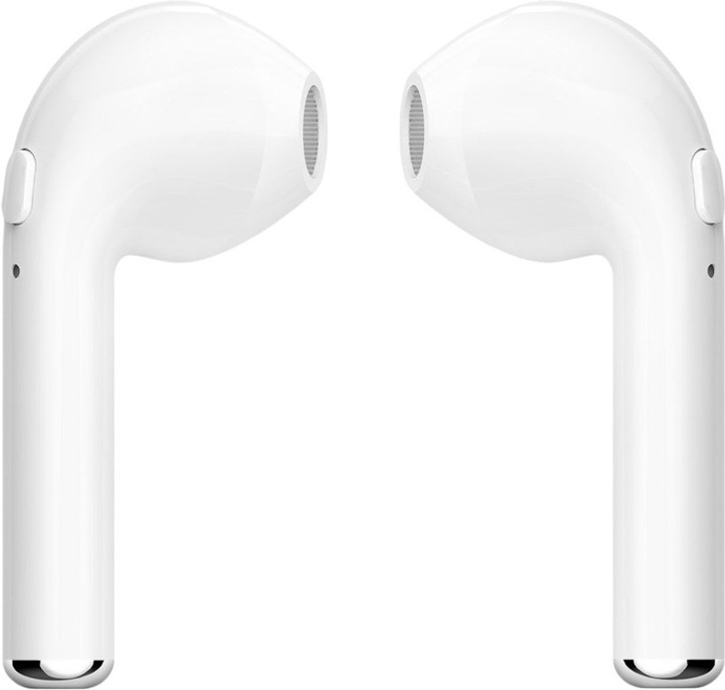 mindmaker Best Buy wireless Stereo HBQ I7 Airpods/earbuds For Iphone APPLE AIRPODS & SAMSUNG COMPATIBLE Wired Headset with Mic (White, In the Ear) Smart Headphones(Wired)