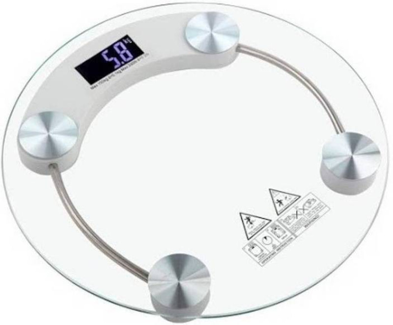 Emmquor Personal Health Human Body Digital Weight Machine Weighing Scale(TRANSPARENT)