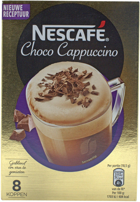 Nescafe Gold Choco Cappuccino, 8 Mugs - 148g (8x18.5g) Instant Coffee(148 g)
