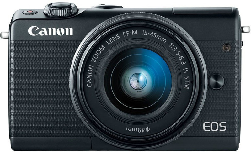 Canon M100 Mirrorless Camera Body with Single Lens EF-M 15-45 mm IS STM(Black)